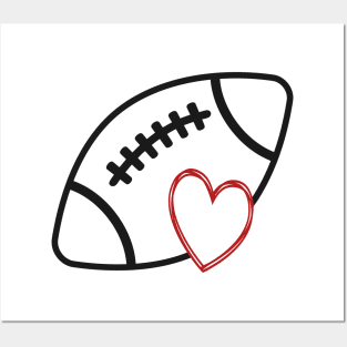 Football Heart Posters and Art